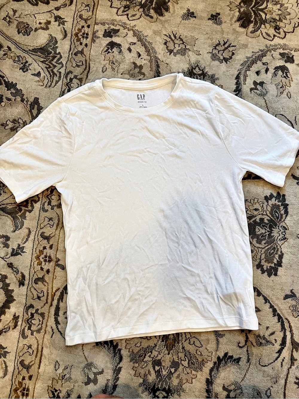 Gap Modern Crew T-Shirt Short Sleeve Tee in White Large